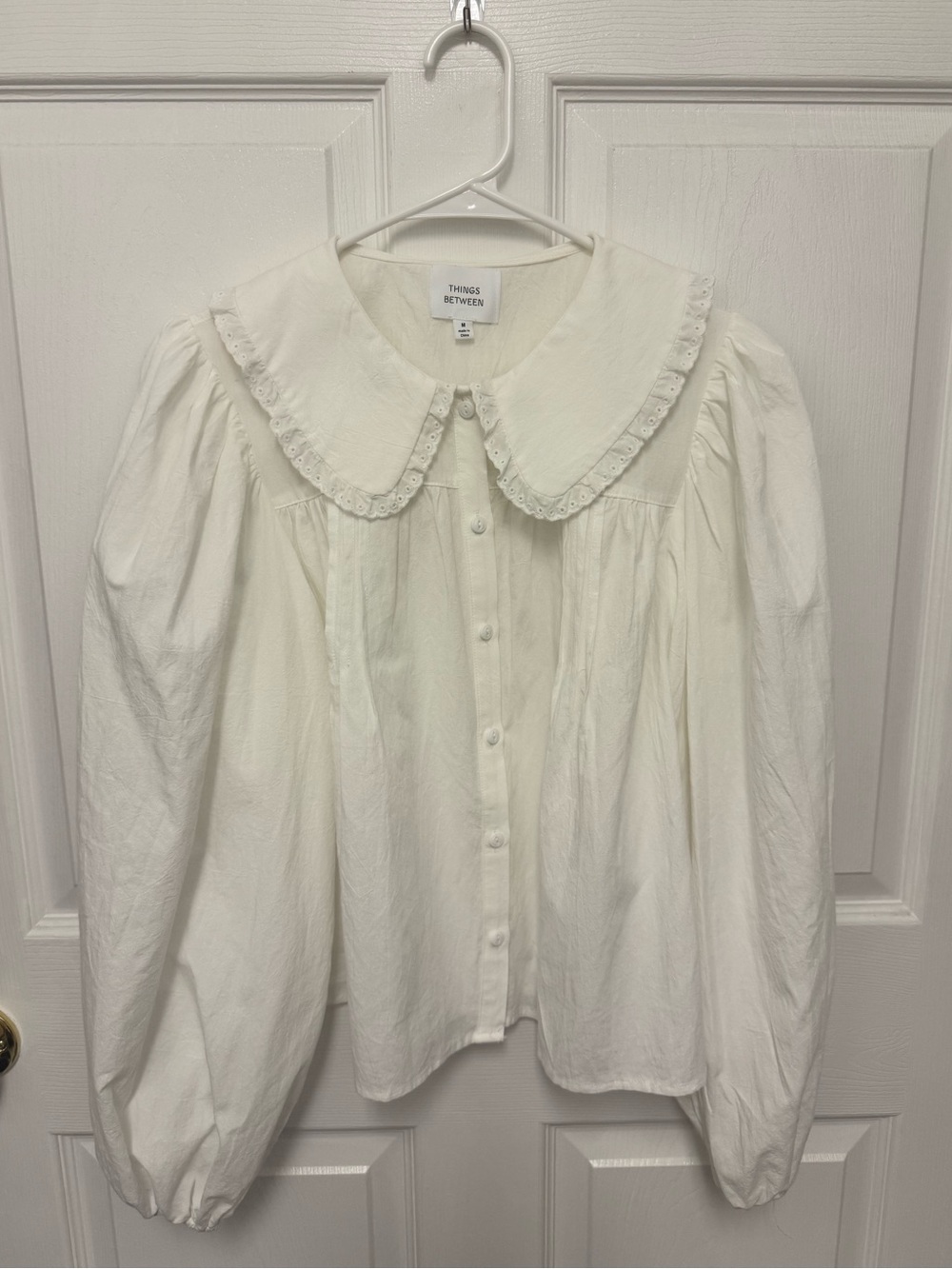 NEW Things Between | White Collared Blouse